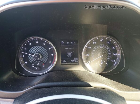KMHD84LF7KU887444 2019 HYUNDAI ELANTRA Silver Widok zestawu wskaźników