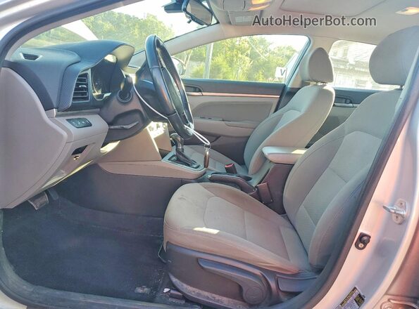 KMHD84LF7KU887444 2019 HYUNDAI ELANTRA Silver Widok wnętrza z przodu