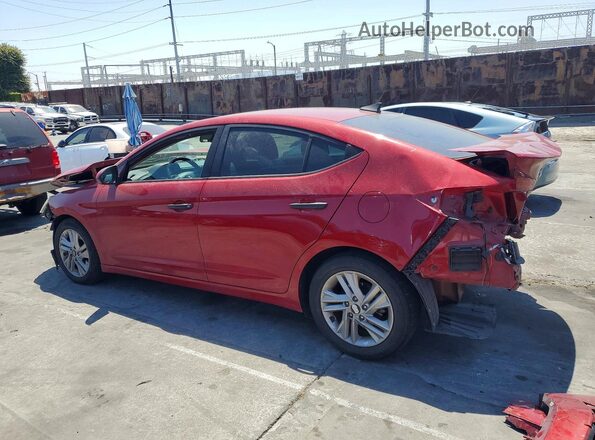 KMHD84LF8KU772657 2019 HYUNDAI ELANTRA Red Trasero izquierdo