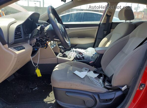 KMHD84LF8KU772657 2019 HYUNDAI ELANTRA Red Vista interior delantera
