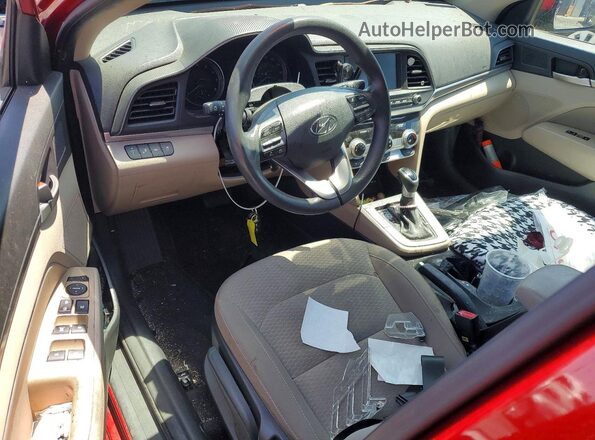 KMHD84LF8KU772657 2019 HYUNDAI ELANTRA Red Vista del salpicadero