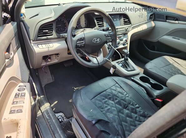 KMHD84LF8KU854971 2019 HYUNDAI ELANTRA Black Առջևի վահանակի տեսք