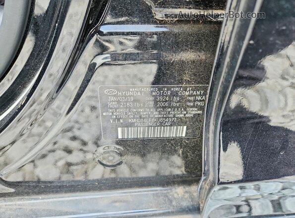 KMHD84LF8KU854971 2019 HYUNDAI ELANTRA Black Շարժիչի բաժամունքի տեսք