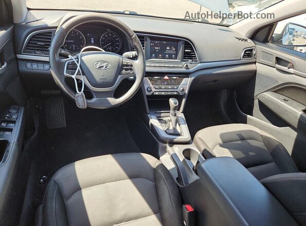 KMHD84LF9JU609563 2018 HYUNDAI ELANTRA Silver ხელსაწყოთა პანელის ხედი