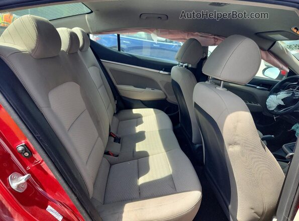KMHD84LF9LU895921 2020 HYUNDAI ELANTRA Maroon უკანა სავარძლების ხედი