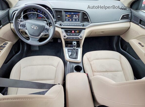 KMHD84LFXHU188561 2017 HYUNDAI ELANTRA Red Widok deski rozdzielczej
