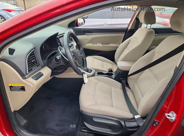 KMHD84LFXHU188561 2017 HYUNDAI ELANTRA Red Widok wnętrza z przodu
