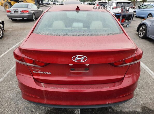KMHD84LFXHU188561 2017 HYUNDAI ELANTRA Red Widok z tyłu