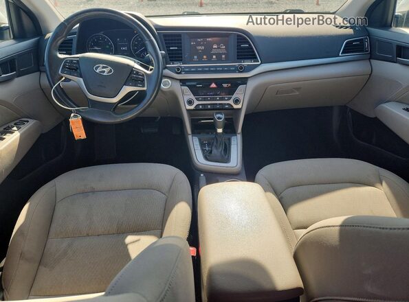 KMHD84LFXJU533416 2018 HYUNDAI ELANTRA Серебряный Вид панели приборов