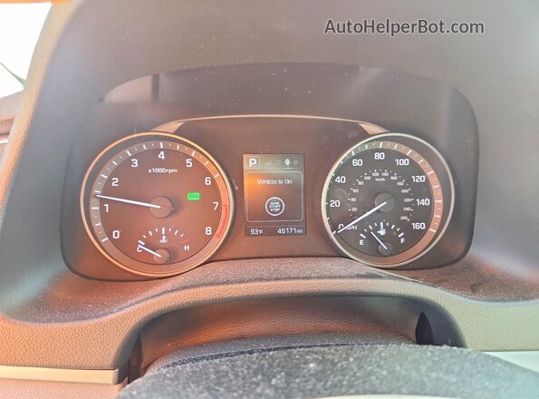 KMHD84LFXJU533416 2018 HYUNDAI ELANTRA Серебряный Вид щитка приборов