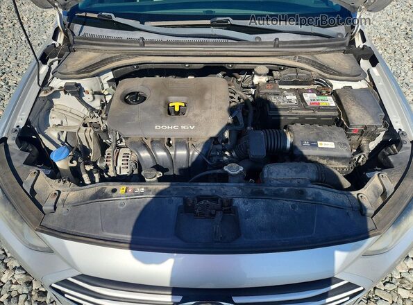KMHD84LFXJU533416 2018 HYUNDAI ELANTRA Серебряный Вид задней части салона