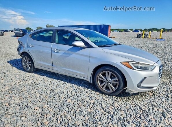 KMHD84LFXJU533416 2018 HYUNDAI ELANTRA Серебряный Передняя правая четверть