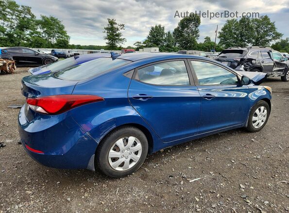 KMHDH4AE2GU492718 2016 HYUNDAI ELANTRA Blue უკანა მარჯვენა