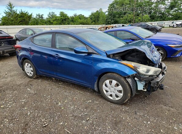 KMHDH4AE2GU492718 2016 HYUNDAI ELANTRA Blue წინა მარჯვენა