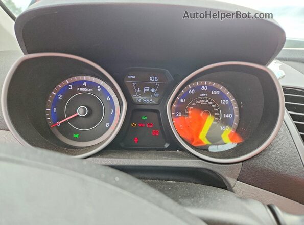 KMHDH4AE2GU492718 2016 HYUNDAI ELANTRA Blue ხელსაწყოთა პანელის ხედი