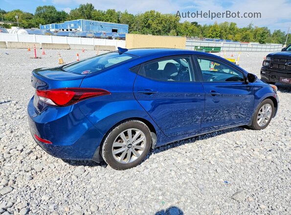 KMHDH4AE2GU518170 2016 HYUNDAI ELANTRA Blue Rear right