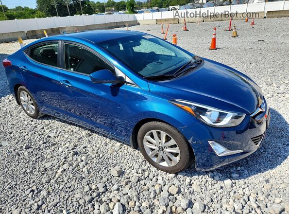 KMHDH4AE2GU518170 2016 HYUNDAI ELANTRA Blue Front right