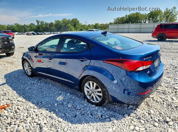 KMHDH4AE2GU518170 2016 HYUNDAI ELANTRA Blue Rear left