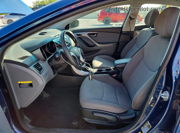 KMHDH4AE2GU518170 2016 HYUNDAI ELANTRA Blue Front interior view