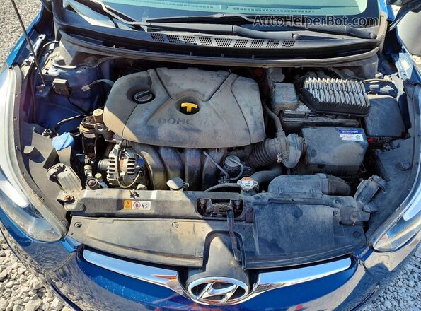KMHDH4AE2GU518170 2016 HYUNDAI ELANTRA Blue Rear interior view