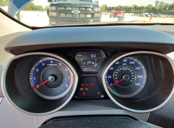 KMHDH4AE2GU518170 2016 HYUNDAI ELANTRA Blue Instrument cluster view