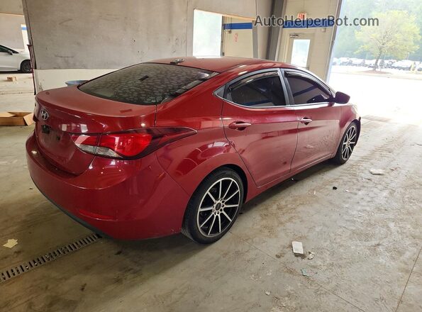 KMHDH4AE4GU652260 2016 HYUNDAI ELANTRA Red უკანა მარჯვენა