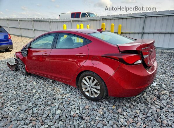 KMHDH4AE5GU544455 2016 HYUNDAI ELANTRA Red Հետևի ձախ