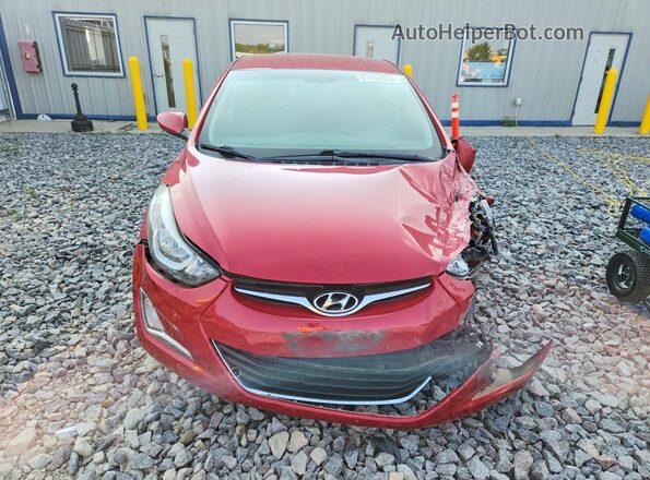 KMHDH4AE5GU544455 2016 HYUNDAI ELANTRA Red Դիմացի տեսք