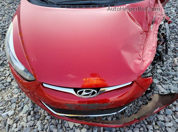 KMHDH4AE5GU544455 2016 HYUNDAI ELANTRA Red Սալոնի հետևի տեսք