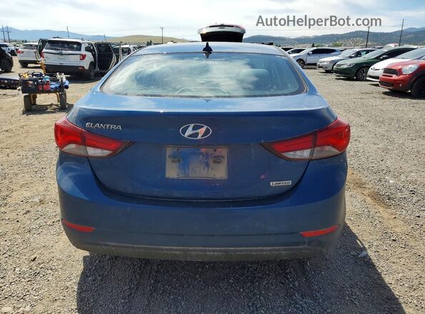 KMHDH4AE5GU599875 2016 HYUNDAI ELANTRA Blue Widok z tyłu