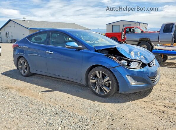 KMHDH4AE5GU599875 2016 HYUNDAI ELANTRA Blue Przód prawy