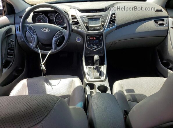 KMHDH4AE5GU599875 2016 HYUNDAI ELANTRA Blue Widok deski rozdzielczej