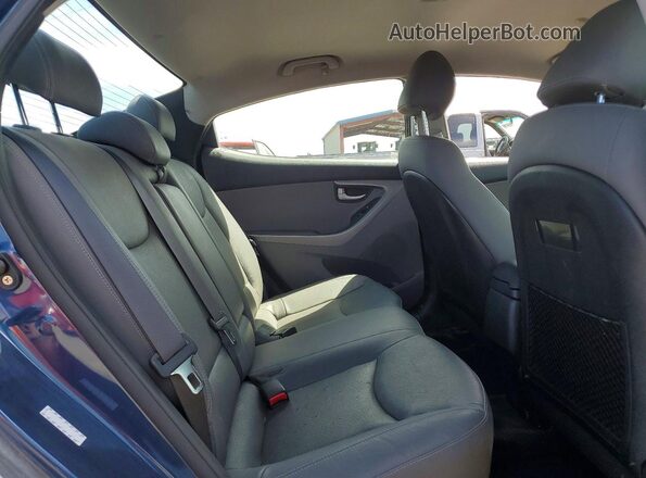 KMHDH4AE5GU599875 2016 HYUNDAI ELANTRA Blue Widok tylnych siedzeń
