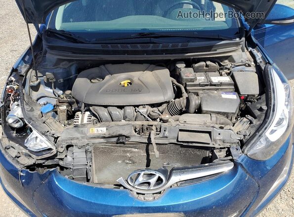 KMHDH4AE5GU599875 2016 HYUNDAI ELANTRA Blue Widok wnętrza z tyłu