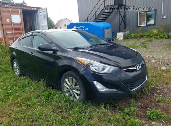 KMHDH4AE8GU515502 2016 HYUNDAI ELANTRA Black Передня права чверть