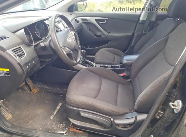KMHDH4AE8GU515502 2016 HYUNDAI ELANTRA Black Вид салону спереду