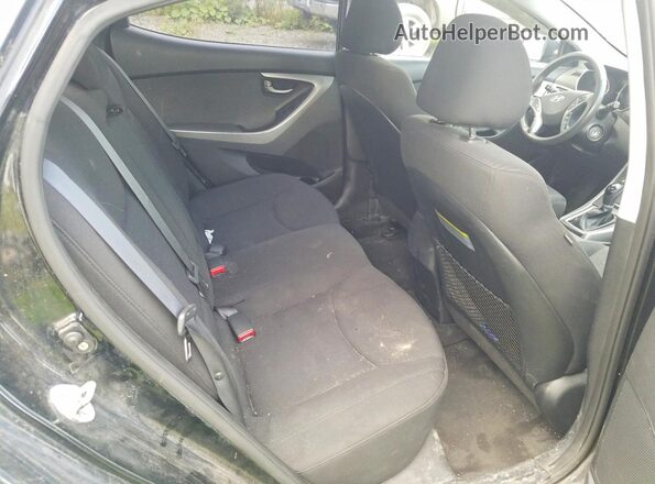 KMHDH4AE8GU515502 2016 HYUNDAI ELANTRA Black Вид задніх сидінь
