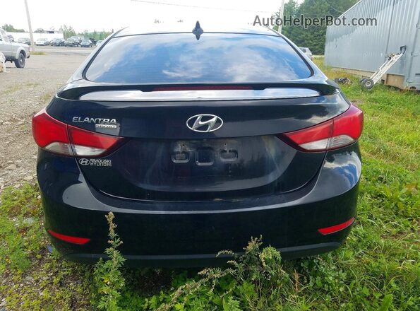 KMHDH4AE8GU515502 2016 HYUNDAI ELANTRA Black Вид ззаду