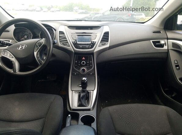 KMHDH4AE8GU515502 2016 HYUNDAI ELANTRA Black Вид панелі приладів