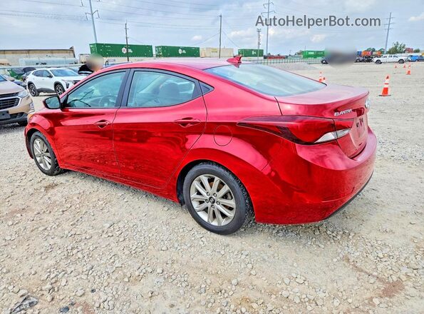 KMHDH4AE8GU544451 2016 HYUNDAI ELANTRA Red უკანა მარცხენა