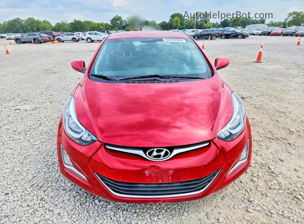KMHDH4AE8GU544451 2016 HYUNDAI ELANTRA Red წინა ხედი