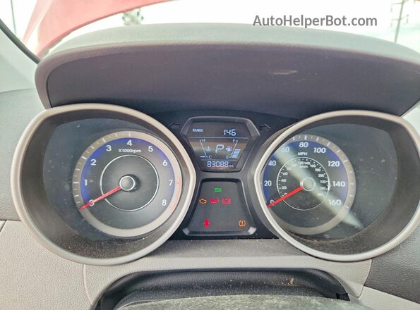 KMHDH4AE8GU544451 2016 HYUNDAI ELANTRA Red ხელსაწყოთა პანელის ხედი