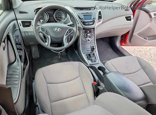 KMHDH4AE8GU544451 2016 HYUNDAI ELANTRA Red წინა პანელის ხედი