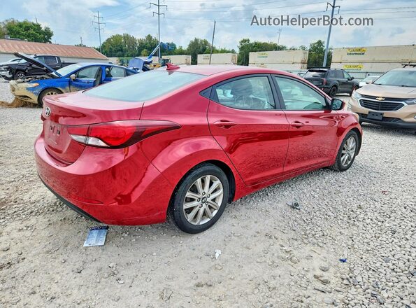 KMHDH4AE8GU544451 2016 HYUNDAI ELANTRA Red უკანა მარჯვენა