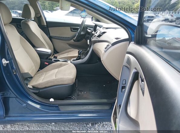 KMHDH4AE9GU541980 2016 HYUNDAI ELANTRA Синий Вид салона спереди