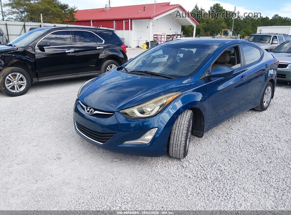 KMHDH4AE9GU541980 2016 HYUNDAI ELANTRA Синий Передняя левая четверть