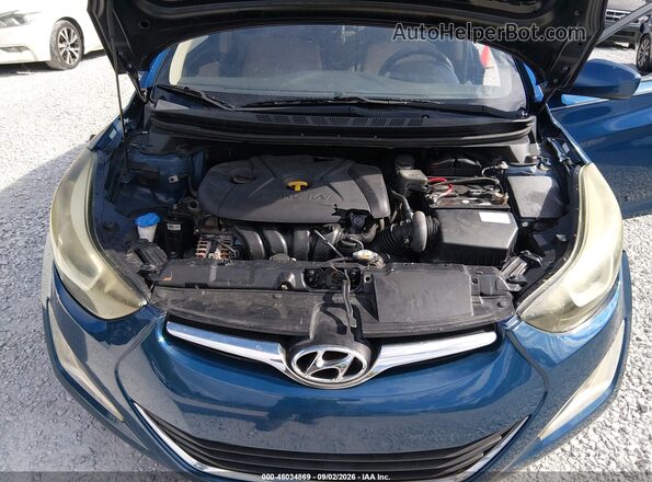 KMHDH4AE9GU541980 2016 HYUNDAI ELANTRA Синий Вид сзади