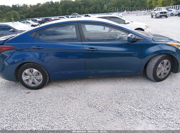 KMHDH4AE9GU541980 2016 HYUNDAI ELANTRA Синий Вид задней части салона