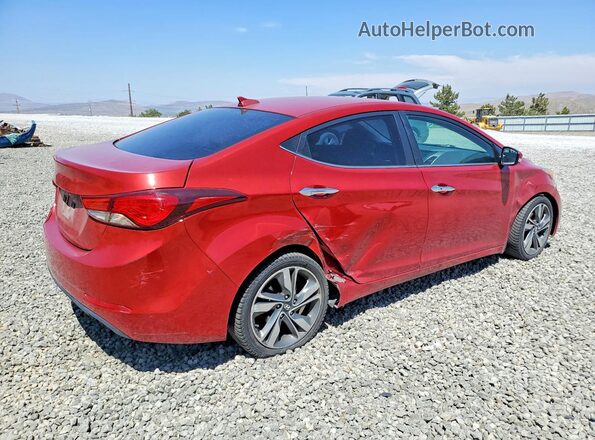 KMHDH4AE9GU594906 2016 HYUNDAI ELANTRA Red Rear right