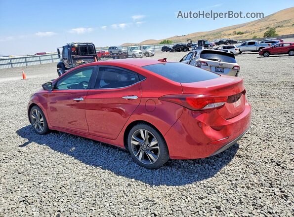 KMHDH4AE9GU594906 2016 HYUNDAI ELANTRA Red Rear left